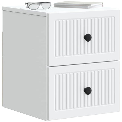 Väggmonterat Sängbord Vit 33 x 34,5 x 40 cm Konstruerat trä