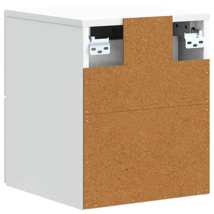 Väggmonterat Sängbord med låda 2 pcs Vit 33 x 34,5 x 40 cm