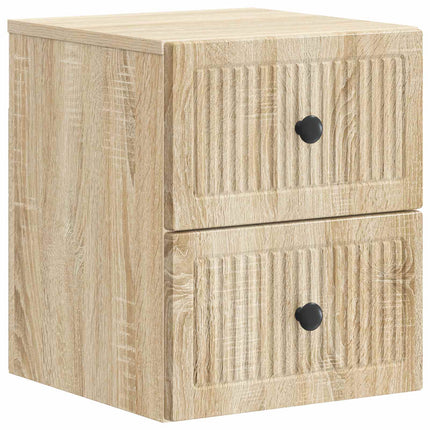 Väggmonterat Sängbord med låda Sonoma-ek 33 x 34,5 x 40 cm