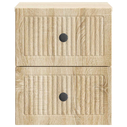 Väggmonterat Sängbord 2 pcs Sonoma-ek 33 x 34,5 x 40 cm
