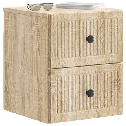 Väggmonterat Sängbord 2 pcs Sonoma-ek 33 x 34,5 x 40 cm