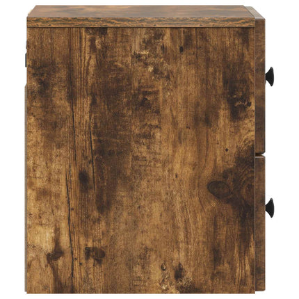 Väggmonterat Sängbord Rökt ek 33 x 34,5 x 40 cm Konstruerat trä