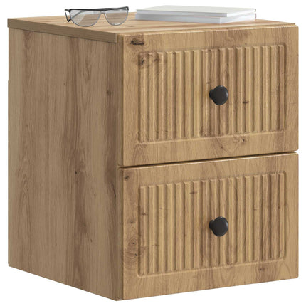 Väggmonterat Sängbord 2 pcs Artisan-ek 33 x 34,5 x 40 cm