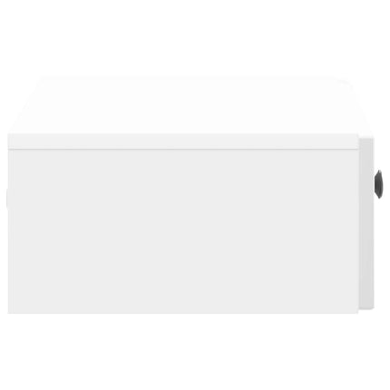 Väggmonterad sidobord Vit högglans 59 x 34,5 x 17 cm
