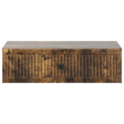 Väggmonterad sidobord Rökt ek 59 x 34,5 x 17 cm Konstruerat trä