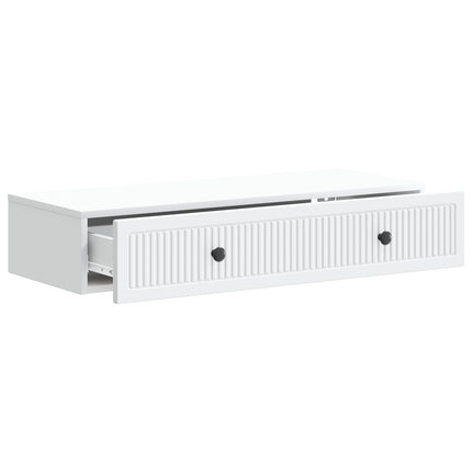 Väggmonterad sidobord Vit 87,5 x 34,5 x 17 cm Konstruerat trä