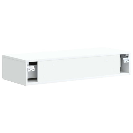 Väggmonterad sidobord Vit 87,5 x 34,5 x 17 cm Konstruerat trä