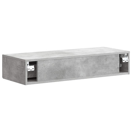 Väggmonterad sidobord Betonggrå 87,5 x 34,5 x 17 cm
