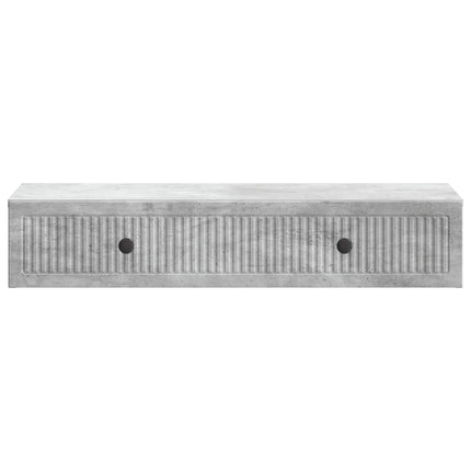 Väggmonterad sidobord Betonggrå 87,5 x 34,5 x 17 cm