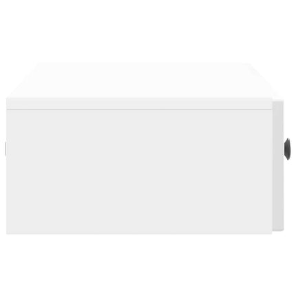 Väggmonterad sidobord Vit högglans 87,5 x 34,5 x 17 cm