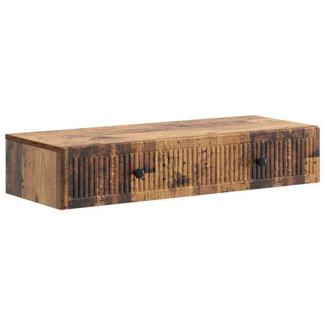 Väggmonterad sidobord Gammalt trä 87,5 x 34,5 x 17 cm