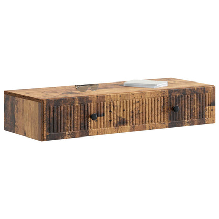 Väggmonterad sidobord Gammalt trä 87,5 x 34,5 x 17 cm