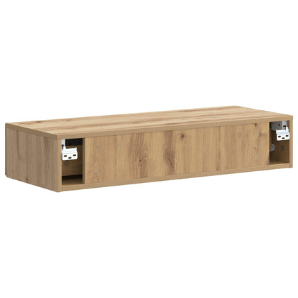 Väggmonterad sidobord Artisan-ek 87,5 x 34,5 x 17 cm