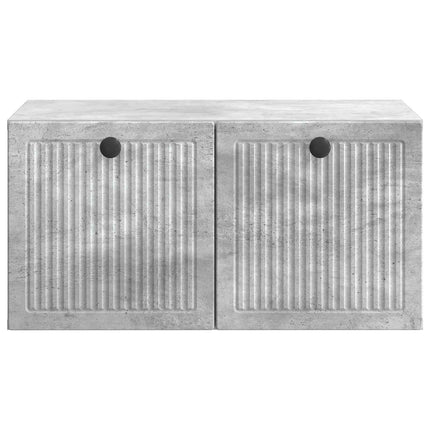 Väggmonterad TV-bänk Väggmonterad Betonggrå 59,5 x 41 x 30 cm