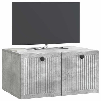 Väggmonterad TV-bänk Väggmonterad Betonggrå 59,5 x 41 x 30 cm