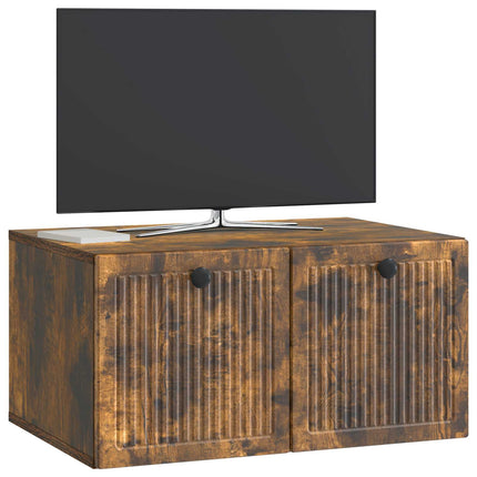Väggmonterad TV-bänk Rökt ek 59,5 x 41 x 30 cm Konstruerat trä