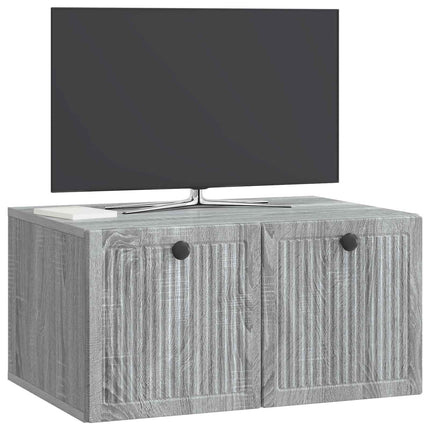 Väggmonterad TV-bänk Grå sonoma-ek 59,5 x 41 x 30 cm