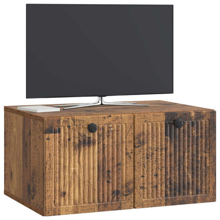 Väggmonterad TV-bänk Väggmonterad Gammalt trä 59,5 x 41 x 30 cm