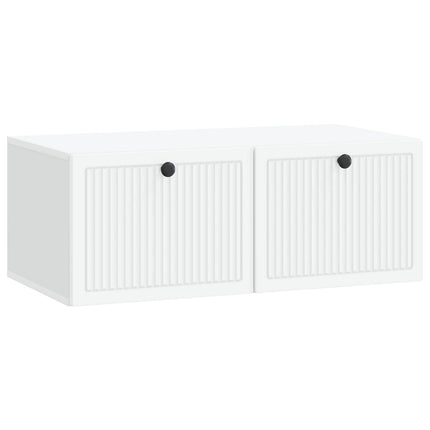 Väggmonterad TV-bänk Vit 78,5 x 41 x 30 cm Konstruerat trä
