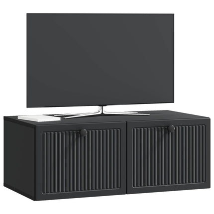 Väggmonterad TV-bänk Svart 78,5 x 41 x 30 cm Konstruerat trä