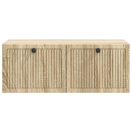 Väggmonterad TV-bänk Väggmonterad Sonoma-ek 78,5 x 41 x 30 cm