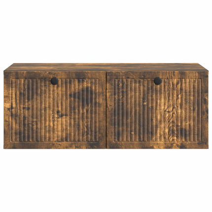 Väggmonterad TV-bänk Rökt ek 78,5 x 41 x 30 cm Konstruerat trä