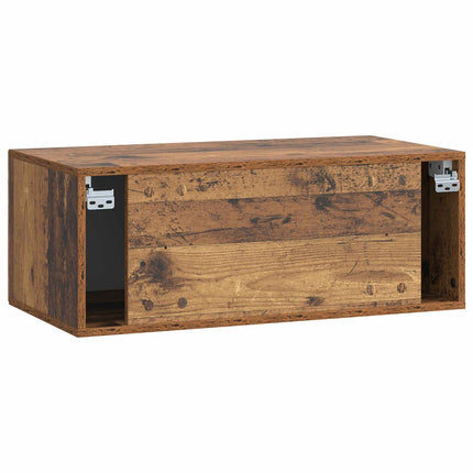 Väggmonterad TV-bänk Väggmonterad Gammalt trä 78,5 x 41 x 30 cm