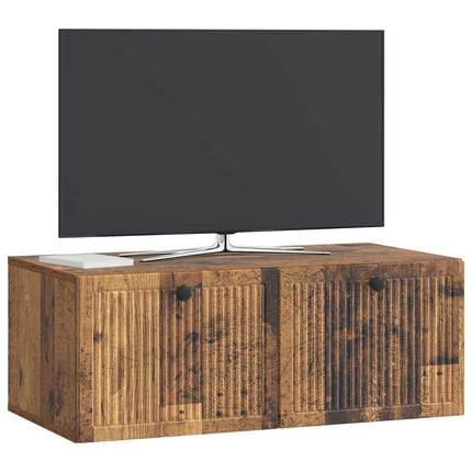 Väggmonterad TV-bänk Väggmonterad Gammalt trä 78,5 x 41 x 30 cm