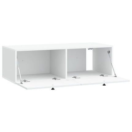 Väggmonterad TV-bänk Vit 98 x 41 x 30 cm Konstruerat trä