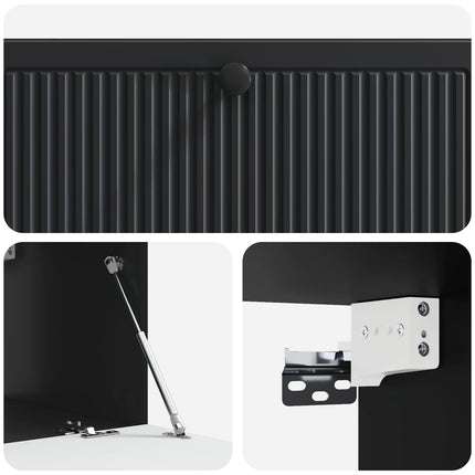 Väggmonterad TV-bänk Svart 98 x 41 x 30 cm Konstruerat trä