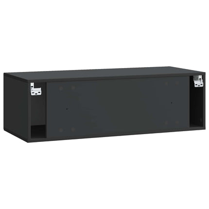Väggmonterad TV-bänk Svart 98 x 41 x 30 cm Konstruerat trä