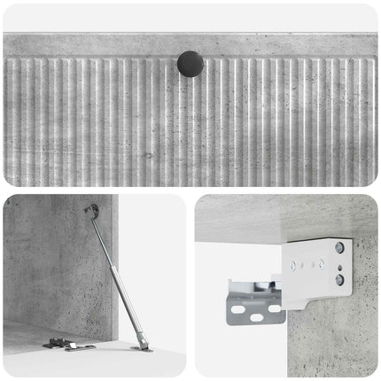 Väggmonterad TV-bänk Betonggrå 98 x 41 x 30 cm Konstruerat trä