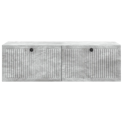 Väggmonterad TV-bänk Betonggrå 98 x 41 x 30 cm Konstruerat trä