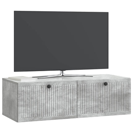 Väggmonterad TV-bänk Betonggrå 98 x 41 x 30 cm Konstruerat trä