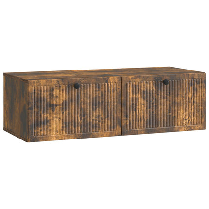 Väggmonterad TV-bänk Rökt ek 98 x 41 x 30 cm Konstruerat trä
