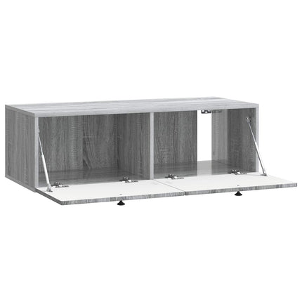 Väggmonterad TV-bänk Väggmonterad Grå sonoma-ek 98 x 41 x 30 cm