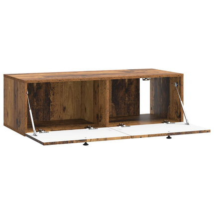 Väggmonterad TV-bänk Väggmonterad Gammalt trä 98 x 41 x 30 cm