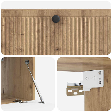 Väggmonterad TV-bänk Artisan-ek 98 x 41 x 30 cm Konstruerat trä