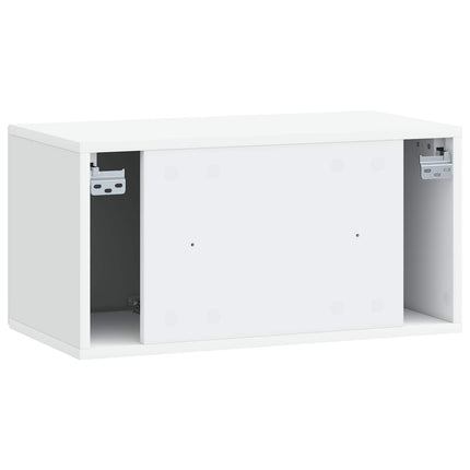 Väggmonterad TV-bänk Vit 59,5 x 31 x 30 cm Konstruerat trä