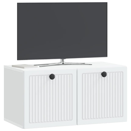 Väggmonterad TV-bänk Vit 59,5 x 31 x 30 cm Konstruerat trä
