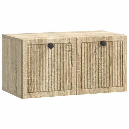 Väggmonterad TV-bänk Väggmonterad Sonoma-ek 59,5 x 31 x 30 cm