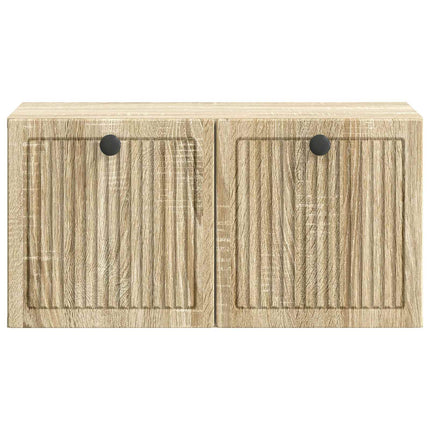 Väggmonterad TV-bänk Väggmonterad Sonoma-ek 59,5 x 31 x 30 cm