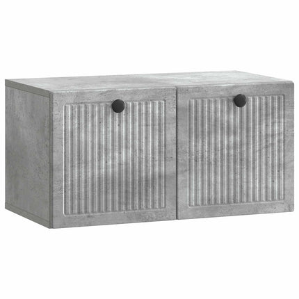 Väggmonterad TV-bänk Väggmonterad Betonggrå 59,5 x 31 x 30 cm