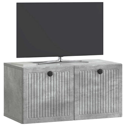 Väggmonterad TV-bänk Väggmonterad Betonggrå 59,5 x 31 x 30 cm