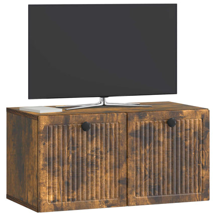 Väggmonterad TV-bänk Rökt ek 59,5 x 31 x 30 cm Konstruerat trä