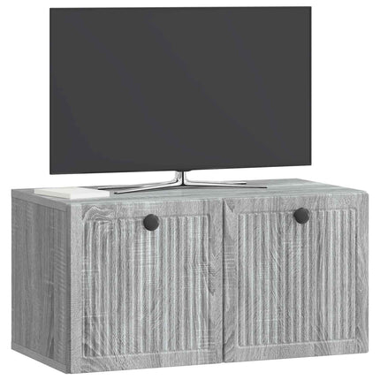 Väggmonterad TV-bänk Grå sonoma-ek 59,5 x 31 x 30 cm
