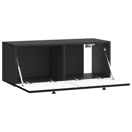 Väggmonterad TV-bänk Svart 78,5 x 31 x 30 cm Konstruerat trä