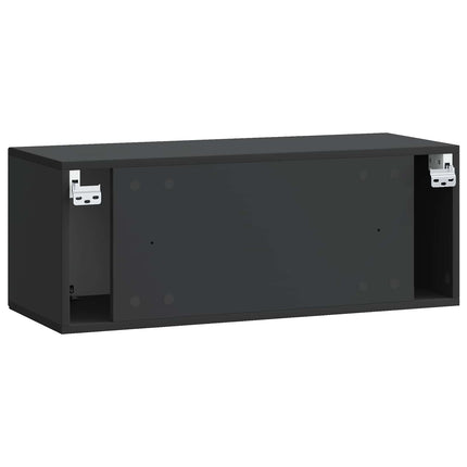 Väggmonterad TV-bänk Svart 78,5 x 31 x 30 cm Konstruerat trä