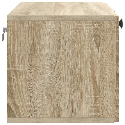 Väggmonterad TV-bänk Väggmonterad Sonoma-ek 78,5 x 31 x 30 cm