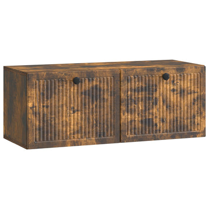 Väggmonterad TV-bänk Rökt ek 78,5 x 31 x 30 cm Konstruerat trä